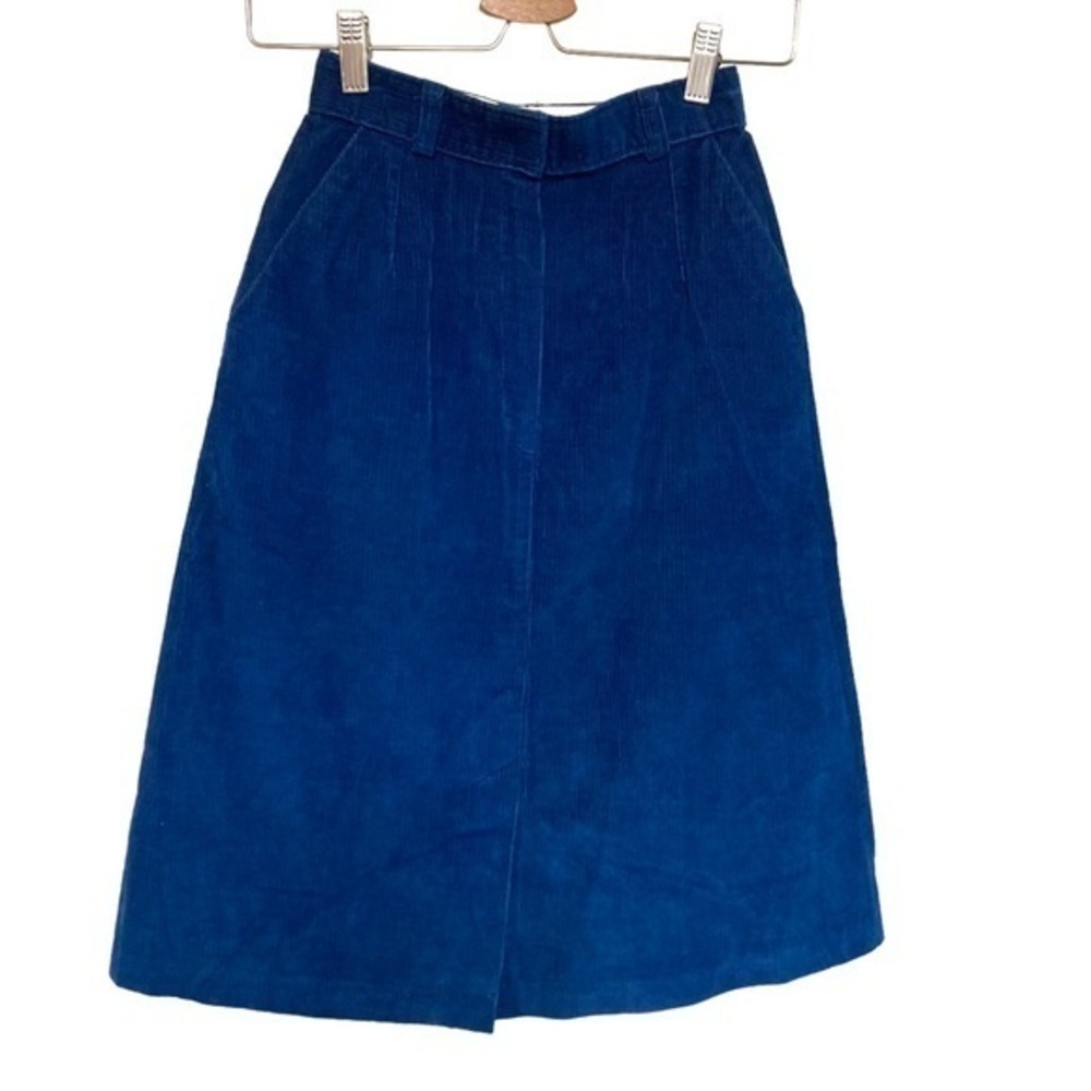 vintage 70's wrangler jr 5 corduroy skirt a-line midi length USA western‎ retro